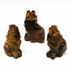 10pcs Natural Tiger's Eye Stone Wolves Quartz Crystal Carved Wolf Rock view 4