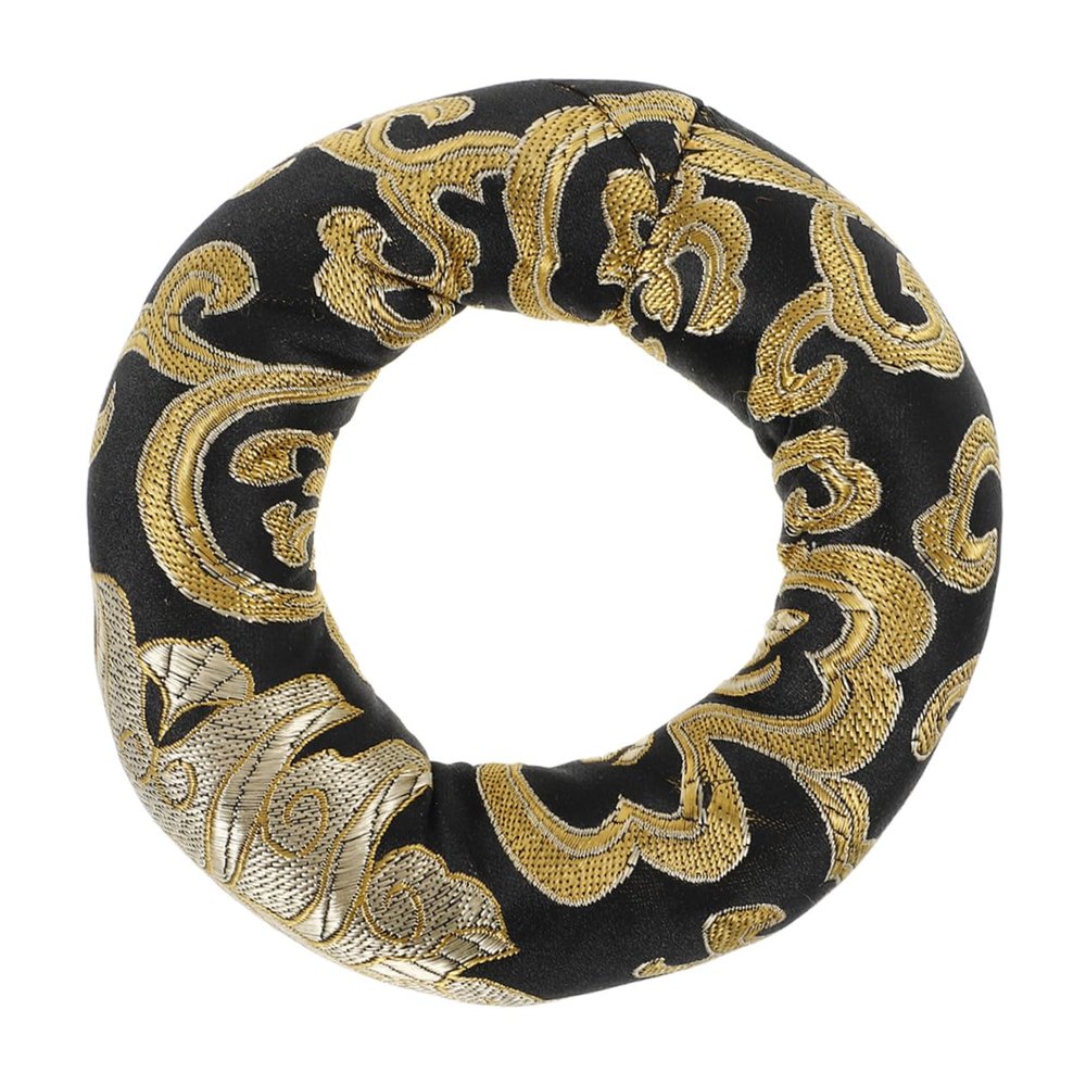VILLCASE Handmade Brocade Meditation Bowl Cushion Elegant Round Silk Pad for Singing Bowl Yoga Home Decor and Jewelry Display