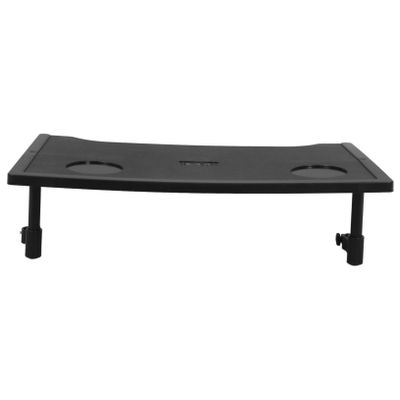 OHPHCALL Versatile Wheelchair Table Tray with Cup Holder Lightweight Portable Dining Table for Elderly Mobility Scooters Rectangular Plastic Design for Drinks and Storage