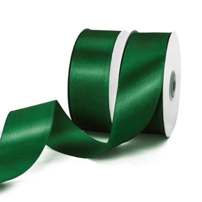 100 Yards 1 1/2 Inch Forest Green Ribbon Dark Green Ribbon for Gift Wrapping Floral Bouquets Packaging Art Craft Supplies Christmas Weeding Birthday Party Decoration