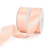 100 Yards 1 1/2 Inch Champagne Pink Ribbon Fabric Ribbon for Gift Wrapping Craft Bows Making Wreaths, Bouquets Baby Showers and Wedding Party Decoration view 1