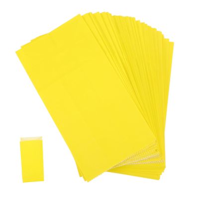 KICHOUSE 50pcs Paper Party Favor Bags for Boys and Girls Kraft Paper Goodie Bags Flat Bulk Party Supplies Reusable Tote