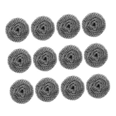 HAPINARY 12pcs Heavy Duty Steel Wire Scrubbers for Dishwashing and Kitchen Cleaning Robust Metal Scrubbers for Pots Pans and Grills for Home and Restaurant Use