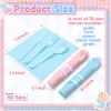Lasnten 200 Pcs Pre-rolled Gender Reveal Cutlery Set with Napkin, Plastic Silverware Disposable for Baby Shower, Birthday, Boy or Girl Reveal Party, Pre Wrapped Utensil Tableware (Light Pink and Blue) view 3