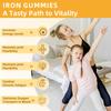 2 Pack Iron Gummies with Multivitamin for Adults & Kids Packed with Vitamin B6, B12, C, Zinc, and Folate for Blood Health & Energy Boost Pineapple Flavor, Vegan-Friendly, 120 Gummies view 4