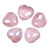 HSDXBA 5 Packs Healing Crystal Polished Cute Heart Love Pocket Stone Natural Rose Quartz Carved Palm Worry Stone Chakra Reiki Balancing Feng Shui Decor,3cm/1.2" L view 1