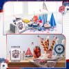 200 Pcs 4th of July Napkins Patriotic Guest Napkins Disposable Paper 2 Ply America Cocktail Hand Towel for Election Veterans Day Independence Day USA Party(Flowers) view 2