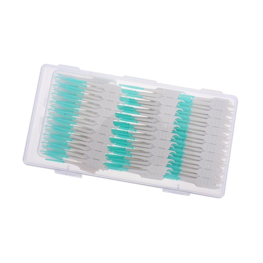 Anneome 300pcs Gentle Silicone Interdental Brushes Soft Brush Heads for Sensitive Gums Teeth Cleaning Tool for Travel and Daily Use