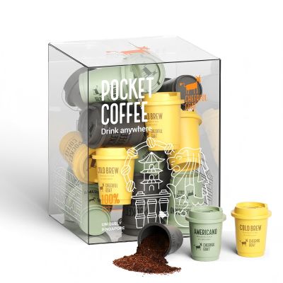 CheerfulGoat Instant Cold Brew Coffee Speciality Pocket Coffee 100% Arabica, Freeze Dried for Ultimate Freshness, No Sugar, No Additives, Low Acid, Healthy for Iced & Hot, 15 Servings (MIX)