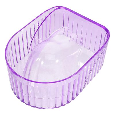 Purple Plastic Nail Soaking Bowl for Manicure Cuticle Softening