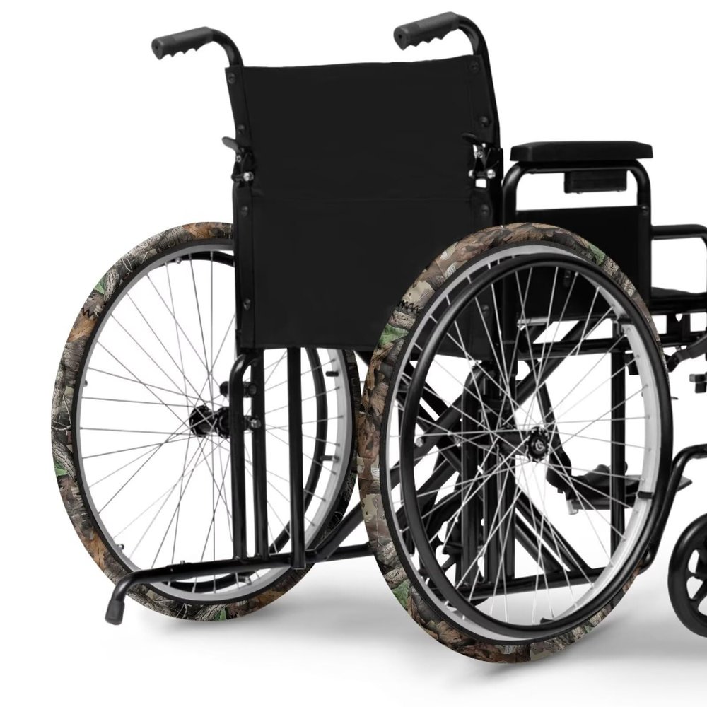 LedBack Branches Leaves Design Tires Protective Cover Indoor Use Wheelchair Tire Cover for 24 Inch Tire, Easy to Clean