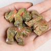 10pcs Natural Raw Unakite Quartz Crystal Carved Baby Elephant Gem view 2