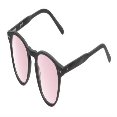 Reptile Mata Pink Tint FL-41 Reading Glasses +0.75 Black Blue Light Sensitivity Migraine Glasses FL41 Photophobia Readers