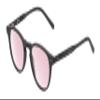 Reptile Mata Pink Tint FL-41 Reading Glasses +0.75 Black Blue Light Sensitivity Migraine Glasses FL41 Photophobia Readers view 1