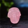 5Pcs 2'' Natural Pink Rose Quartz Skull Carved Quartz Crystal Rock view 2