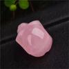 5Pcs 2'' Natural Pink Rose Quartz Skull Carved Quartz Crystal Rock view 3