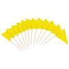 100 Pcs Solid Blank Triangle Toothpick Flag, Mini Blank Toothpick Flag Cupcake Toppers, DIY Decoration Markers (Yellow) view 1