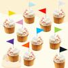 100 Pcs Solid Blank Triangle Toothpick Flag, Mini Blank Toothpick Flag Cupcake Toppers, DIY Decoration Markers (Yellow) view 3