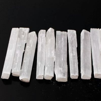 10Pcs Wholesale Natural Selenite Quartz Crystal White Gypsum Wand Stick