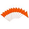 100 Pcs Solid Blank Triangle Toothpick Flag, Mini Blank Toothpick Flag Cupcake Toppers, DIY Decoration Markers (Orange) view 1