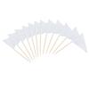 100 Pcs Solid Blank Triangle Toothpick Flag, Mini Blank Toothpick Flag Cupcake Toppers, DIY Decoration Markers (Orange) view 4