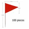 100 Pcs Solid Blank Triangle Toothpick Flag, Mini Blank Toothpick Flag Cupcake Toppers, DIY Decoration Markers (Green) view 2