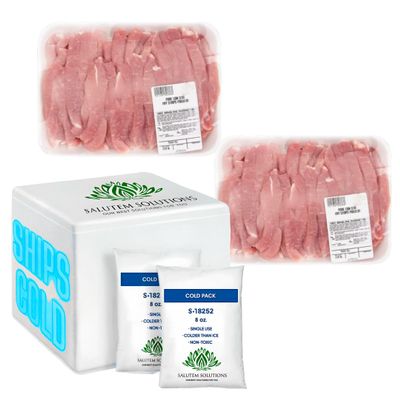 Salutem Vita - Pork Loin Stir Fry Strips, 2.5 lbs. (actual weight may vary within 5%) - Pack of 2