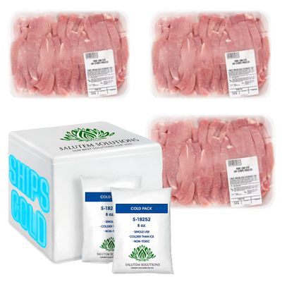 Salutem Vita - Pork Loin Stir Fry Strips, 2.5 lbs. (actual weight may vary within 5%) - Pack of 3