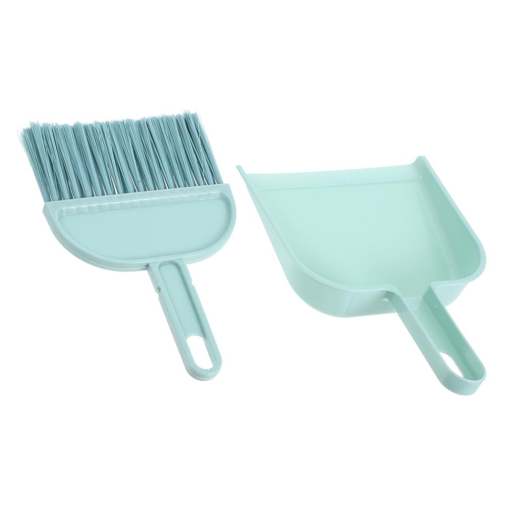 KICHOUSE 1set Mini Broom and Dustpan Classroom and Car Cleaning Compact Dust Pan Handle for Bed Hair and Dust Removal Portable and Efficient Desktop Broom Set