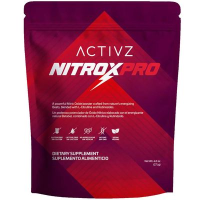 ACTIVZ NitroxPro Drink Powder - Beets, L-Citrulline, Rutinosides, CyLoc Dextrin & DexKey for Nitric Oxide, Cardiovascular Support, 6.0 oz (171g)