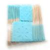 Set of 24 Pcs Mini Mexican Paper Papel Picado Tissue Banner Flags Banderita s Fiesta Party Decorations Cupcake Topper Party Banderines Flower Design (Blue) view 3