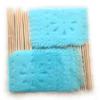 Set of 24 Pcs Mini Mexican Paper Papel Picado Tissue Banner Flags Banderita s Fiesta Party Decorations Cupcake Topper Party Banderines Flower Design (Blue) view 4