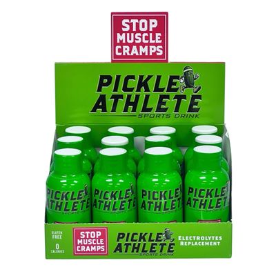 Pickle Athlete Dill Pickle Juice Shots for Cramps, Hydration & Sport Recovery - Sports Drink Shots - Electrolyte Drink for Cramps Relief - 2 Oz Shot