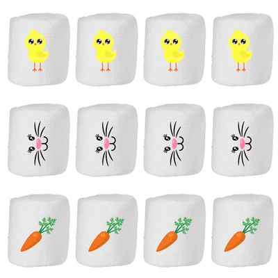 Candy With A Twist - Easter - Individually Wrapped 2 inch Round Jumbo Marshmallows - Vanilla - Perfect for Hot Chocolate, DIY S'mores, Party Favors, and Recipes - 12 Count