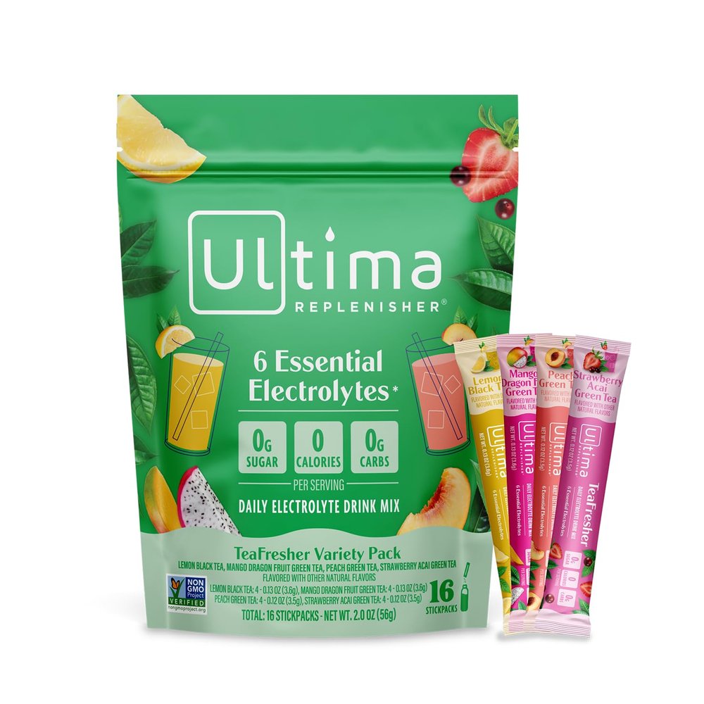Ultima Replenisher Teafresher Variety Electrolyte Packets, 16 Stickpacks