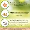 Organic Turmeric and Ginger Supplement Capsules Made in USA Extra Strength with BioPerine and 95% Curcuminoids for Joint Health and Healthy Inflammation Support 60 Vegan Pills view 4