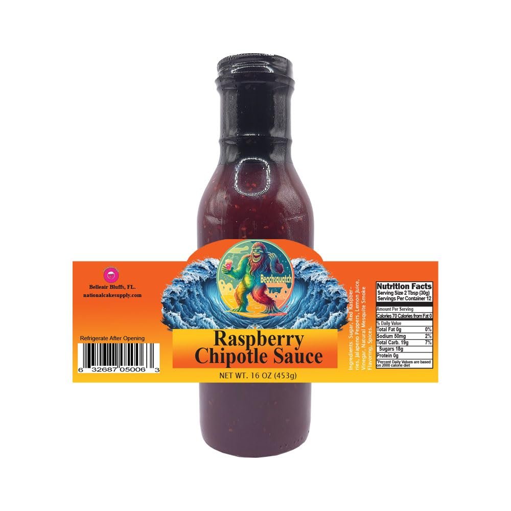 Beachsquatch Raspberry Chipotle Sauce, 18 ounces