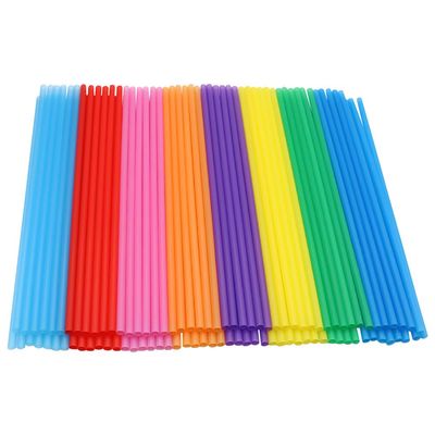 100 Pcs Plastic Colorful Straws Long Drinking Straws Juice Coffee Straws Assorted Colors Straws Cocktail Straight Straws Party Supplies Straws Wide Mouth Straws for Cold Drinks