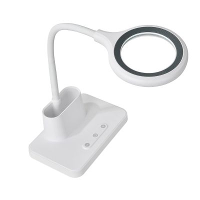 Rechargeable 5 Times Magnifier Glass with Adjustable Brightness&Three Light Color for Precise Tasks Detailed Work