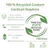 100 Count Custom Cocktail Napkins - Personalized 100% Recycled Napkins - Eco-friendly & Full-Color Digital Printed - Weddings, Events & Celebrations - Coin Edge Embossed, 5"x 5" view 3