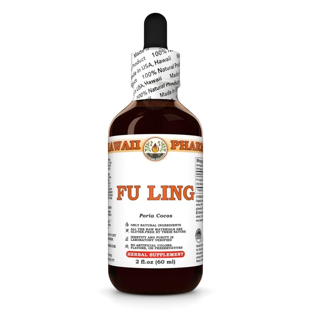 Fu Ling (Poria Cocos) Dry Sclerotia Tincture, Made in Hawaii, All Natural, Vegan, Pure Liquid Extract - 2 fl.oz
