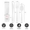 Party Essentials Individually Wrapped Plastic Cutlery Packets/Heavy Duty Silverware Kits, Fork/Spoon/Knife/Napkin/Salt/Pepper, 50 Utensils Sets, White view 2