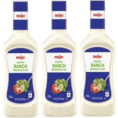 Creamy Ranch Salad Dressing & Dip, (Pack Of 3 Bottles)16 oz. Each Bottle.