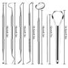 7pcs Dental Tools, Dental Pick Teeth Cleaning Tools Hygiene Kit, Professional Stainless Steel Tooth Scraper Plaque Tartar Cleaner - with Case, Personal Using, Pets - Teeth Cleaning Kit view 2