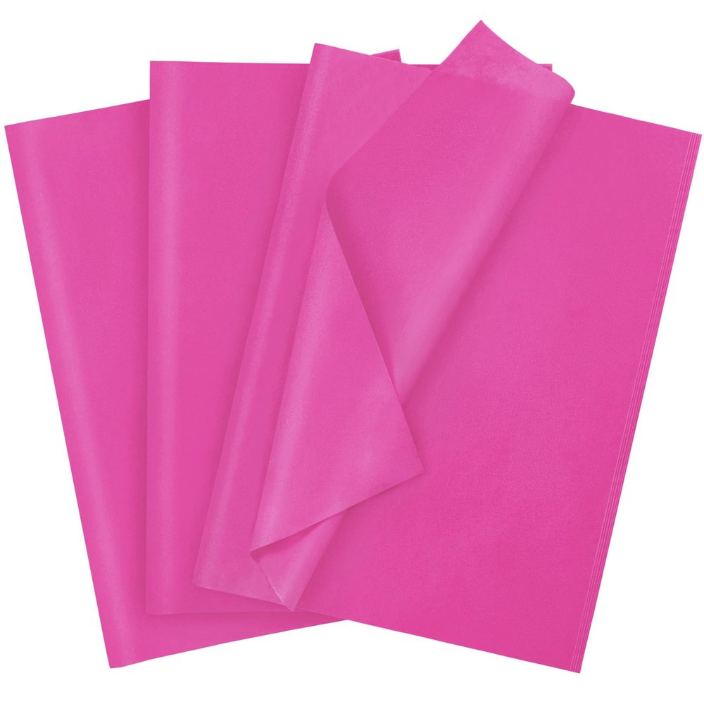 120 Sheets 20"X14" Hot Pink Tissue Paper for Gift Bags Wrapping, Art Tissue Paper Bulk for Weddings Birthday Party Crafts Decoration