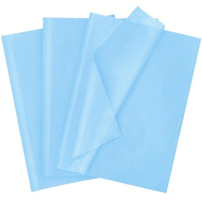 120 Sheets 20"X14" Baby Blue Tissue Paper for Gift Bags Wrapping, Art Tissue Paper Bulk for Weddings Birthday Party Crafts Decoration