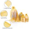 100er Pack Drawstring Organza Mesh Bags,Wedding Favor Gift Wrap Bags For Party Festival Candy Bags Sheer Drawstring Organza Bags for Jewelry Christmas Favor Gift Bags (Gold, 20x30cm) view 2