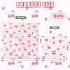 100 PCS Red Cherry Paper Napkins, 2 Ply Pink Check Cherry Decorative Paper Napkins, 13 x 13 Inch Fruit Flower Disposable Hand Towels Napkins for Baby Shower Birthday Wedding Party Decor Supplies view 2