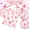100 PCS Red Cherry Paper Napkins, 2 Ply Pink Check Cherry Decorative Paper Napkins, 13 x 13 Inch Fruit Flower Disposable Hand Towels Napkins for Baby Shower Birthday Wedding Party Decor Supplies view 3