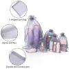 100er Pack Drawstring Organza Mesh Bags,Wedding Favor Gift Wrap Bags For Party Festival Candy Bags Sheer Drawstring Organza Bags for Jewelry Christmas Favor Gift Bags (Grey, 20x30cm) view 2
